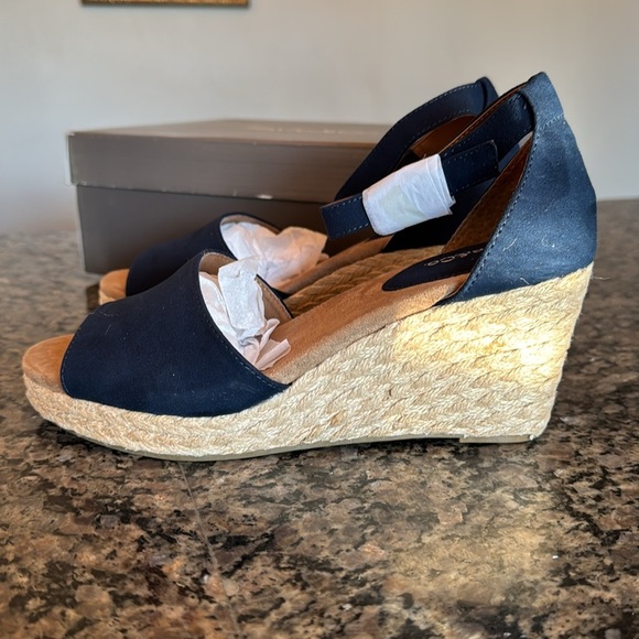 Style & Co seleeney navy espadrilles wedge open toe sandals NIB 8W - Picture 6 of 8